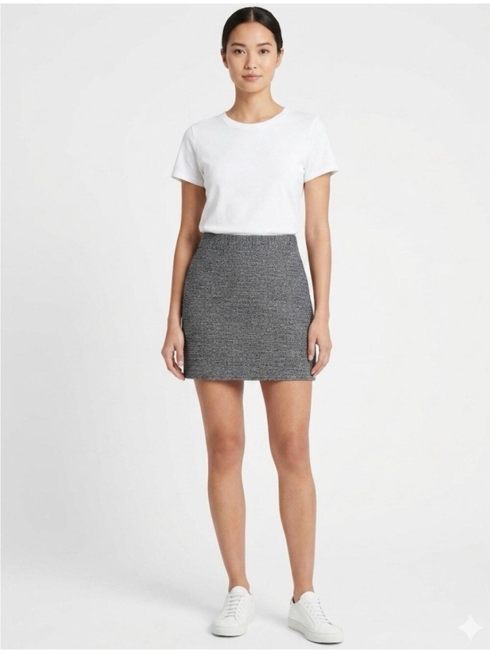 Proenza Schouler Gray Tweed Mini Skirt Textured Size 6